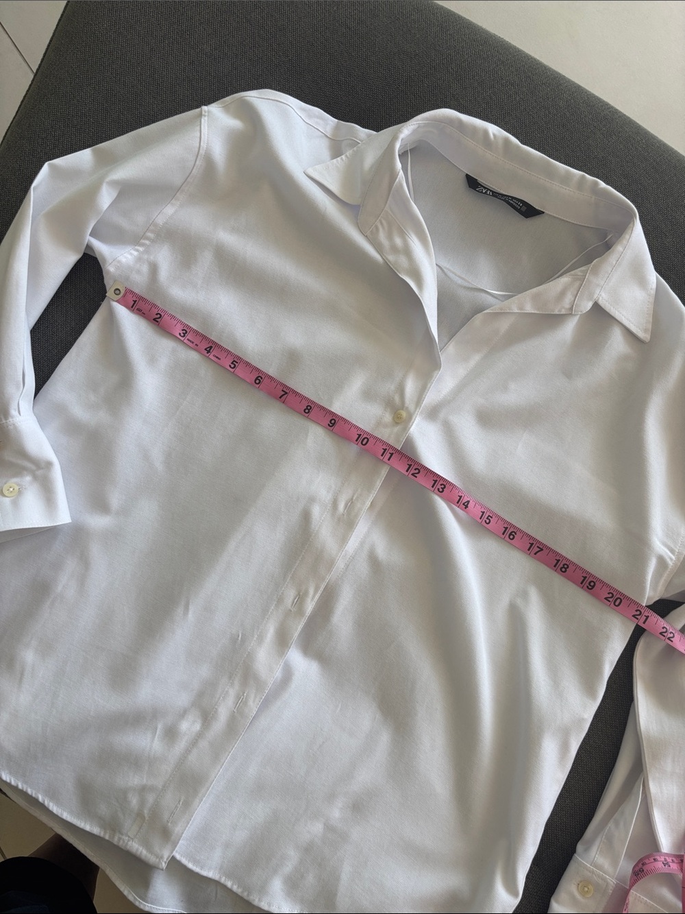 Zara Women’s Poplin White Button-Down Shirt Size Medium - Picture 4 of 9
